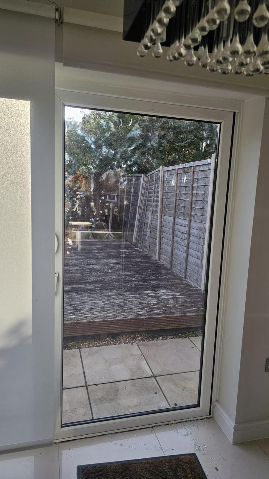 door condensation after